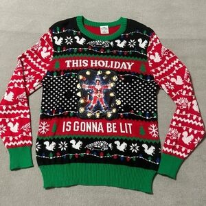 Festive Holiday Sweater with Lights (1 Light Is Out)